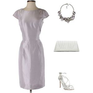 J Crew Lavender 100% Silk Formal Dress